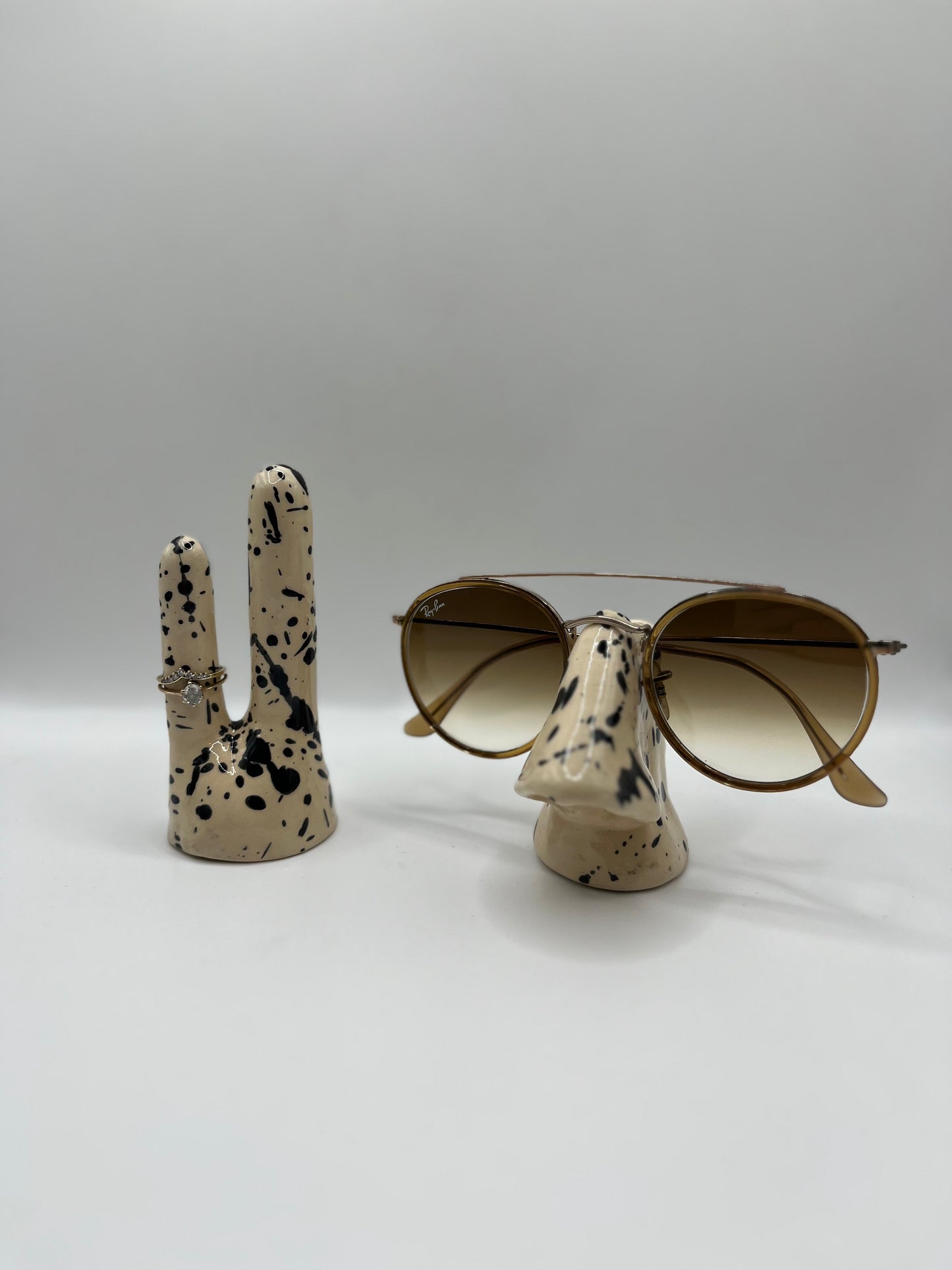 Gift Box, Ceramic Nose Glasses Holder and Ring Holder