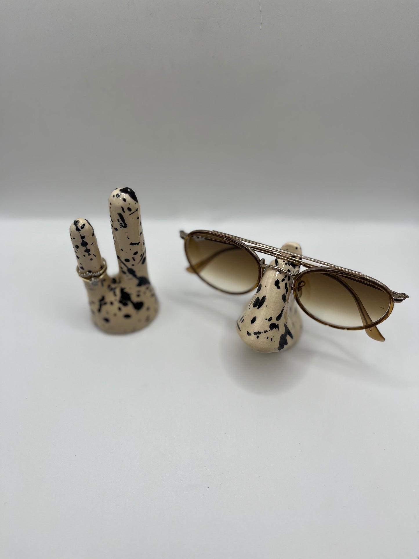 Gift Box, Ceramic Nose Glasses Holder and Ring Holder