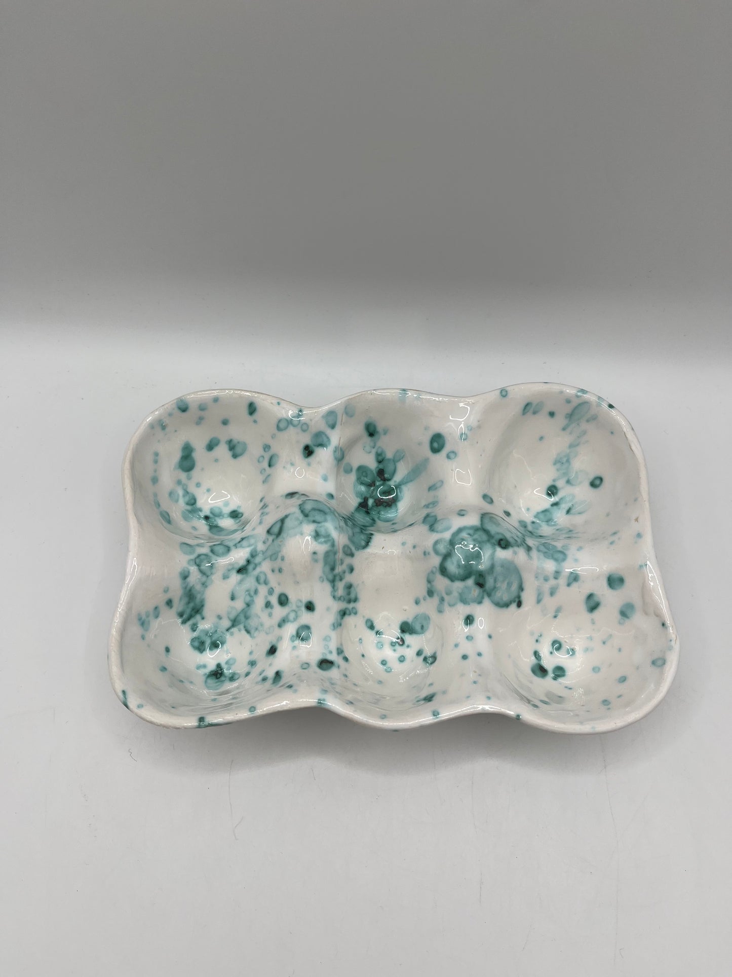 Handmade Ceramic Egg Tray – Holds 6 Eggs